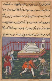 Page from Tales of a Parrot (Tuti-nama): Thirty-third night: Hearing her declaration of love…, c. 15 Creator: Unknown