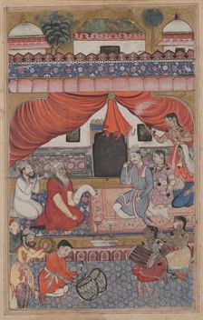 Page from Tales of a Parrot (Tuti-nama): Thirty-third night: Preparation for the marriage..., c. 156 Creator: Unknown