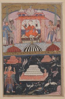 Page from Tales of a Parrot (Tuti-nama): First night: The merchant hears…, c. 1560. Creator: Unknown
