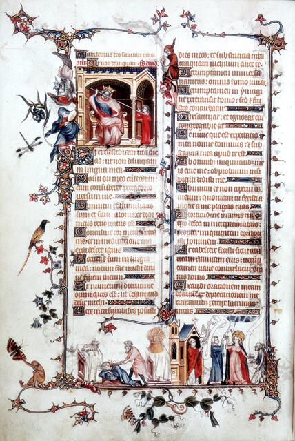 Page from the Belleville Breviary 1323-1326. Artist: Jean Pucelle