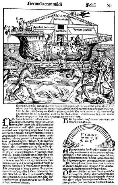 Page from the book The Nuremberg Chronicle, by Hartmann Schedel, 1493.  Artist: Michael Wolgemut