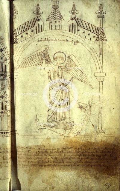 Page from the Black Book of the Exchequer, 13th century. Creator: Unknown.