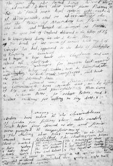 Page from the diary of King Edward VI, c1551-c1552. Creator: King Edward VI