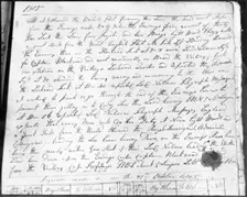 Page from the HMS Victory logbook, Battle of Trafalgar, 21 October 1805, (c1955). Creator: Arthur Charles Kirby Ware