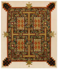 Page from the Lindisfarne Gospels, 710-721 AD