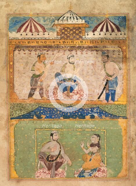 Page from the "Prince of Wales Museum Chandayana", c. 1525-40. Creator: Unknown.