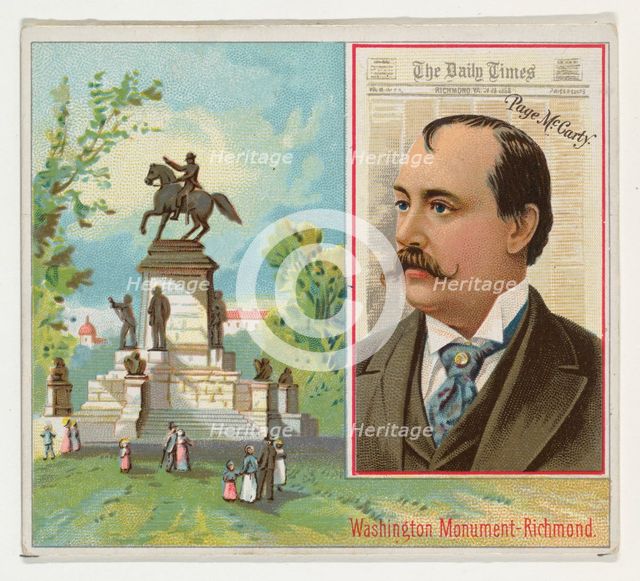 Page McCarty, The Richmond Daily Times, from the American Editors series (N35) for Allen &..., 1887. Creator: Allen & Ginter.