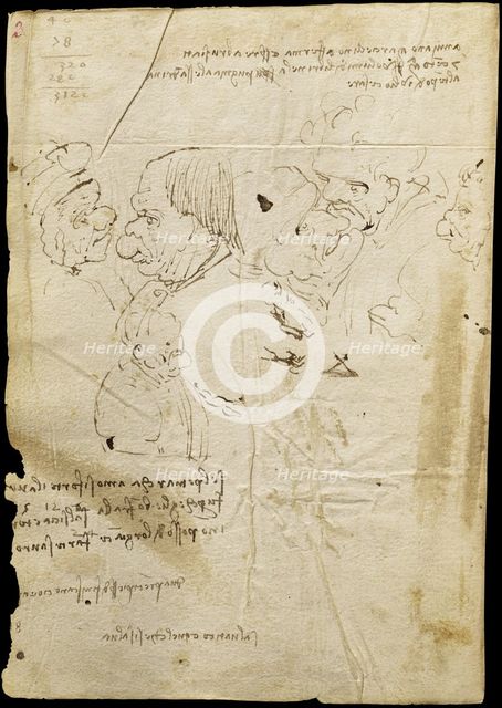 Page of the Codex Trivulzianus, Last quarter of 15th cen.. Creator: Leonardo da Vinci (1452-1519).