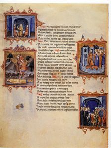 Page of Tragedy by Seneca, 14th century manuscript