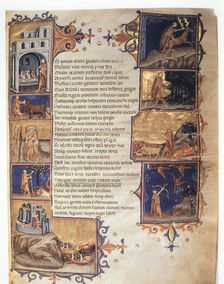 Page of Tragedy by Seneca, 14th century manuscript