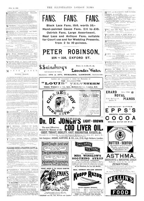 Page of advertisements, 1895. Creator: Unknown.