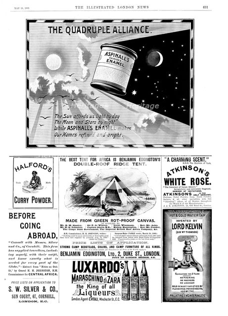 Page of advertisements, 1895.  Creator: Unknown.