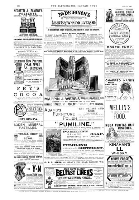 Page of advertisements, 1890. Creator: Unknown.