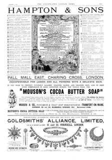 Page of advertisements, 1890. Creator: Unknown