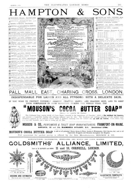 Page of advertisements, 1890. Creator: Unknown.