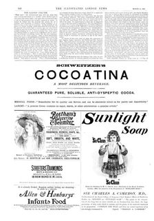 Page of advertisements, 1890. Creator: Unknown