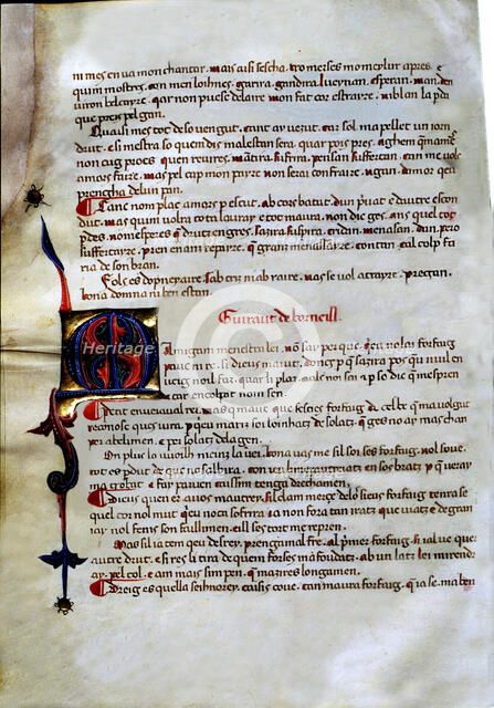 Page of 'Cançoner Gil', songbook of the mid-14th century that brings together poems of classic tr…