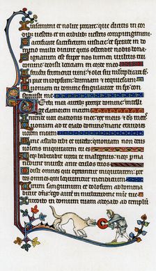 Page of decorated text, 1284-1316