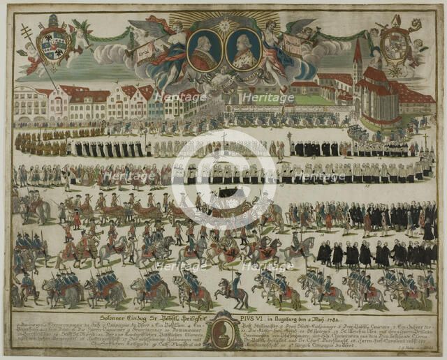 Pageant in Honor of Pope Pius VI, 1782/83. Creator: J. G. Freling.
