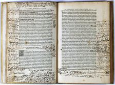 Pages of the original edition of the theological treaty De veritate fedei christianae 1543. Creator: Vives i March, Joan Lluis (1493-1540)