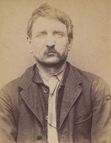 Paget. Jean, Louis. 41 ans, né le 15/7/52 à Thonon (Haute-Savoie). Cordonnier. Anarchiste...., 1894. Creator: Alphonse Bertillon