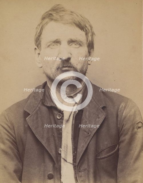Paget. Jean, Louis. 41 ans, né le 15/7/52 à Thonon (Haute-Savoie). Cordonnier. Anarchiste...., 1894. Creator: Alphonse Bertillon.