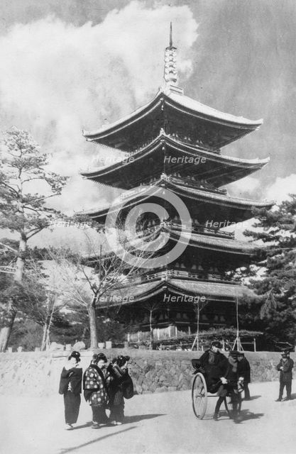 Pagoda, Nara, Japan, late 19th or early 20th century. Artist: Unknown