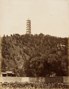 Pagoda at Old Summer Palace, Yu-chuan Shan, Jade Spring Hill, 1860. Creator: Felice Beato