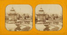 Pagoda at an unidentified exposition, about 1865. Creator: Unknown