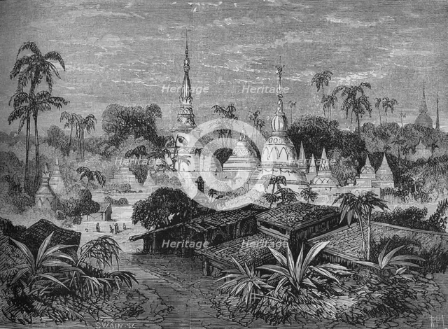 'Pagodas, near Pegu', c1880. Artist: Joseph Swain.