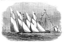 Paglesham Regatta - Start of the First-Class Oyster-Smacks, 1858. Creator: Unknown