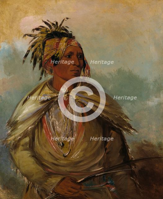 Pah-mee-ców-ee-tah, Man Who Tracks, a Chief, 1830. Creator: George Catlin.