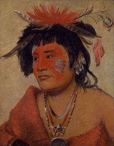 Pah-shee-náu-shaw, a Warrior, 1831. Creator: George Catlin