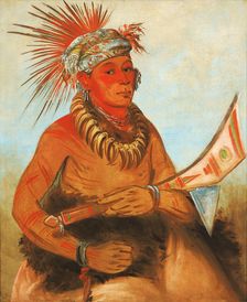 Pah-ta-cóo-chee, Shooting Cedar, a Brave, 1832. Creator: George Catlin