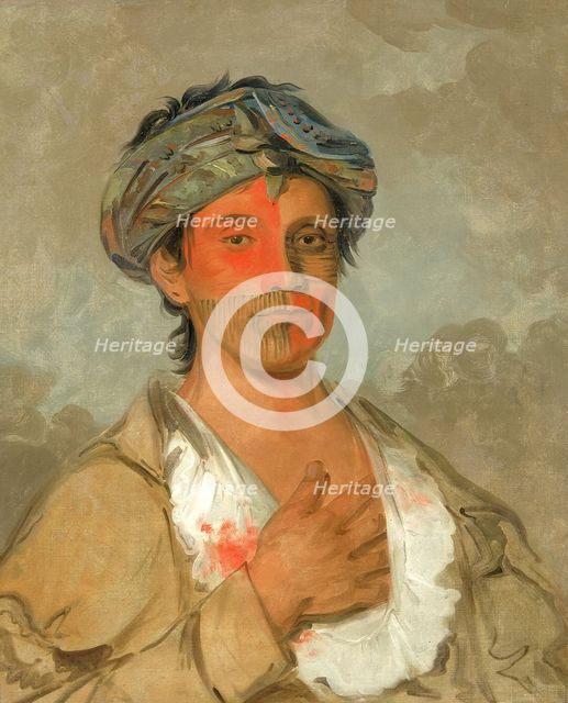 Pah-te-cóo-saw, Straight Man, Semicivilized, 1830. Creator: George Catlin.
