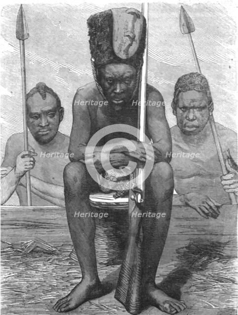 'Pahouin Warriors; The Gaboon.', 1875. Creator: Unknown.