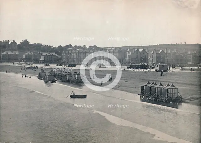 'Paignton - The Sands, from the Pier', 1895. Artist: Unknown.