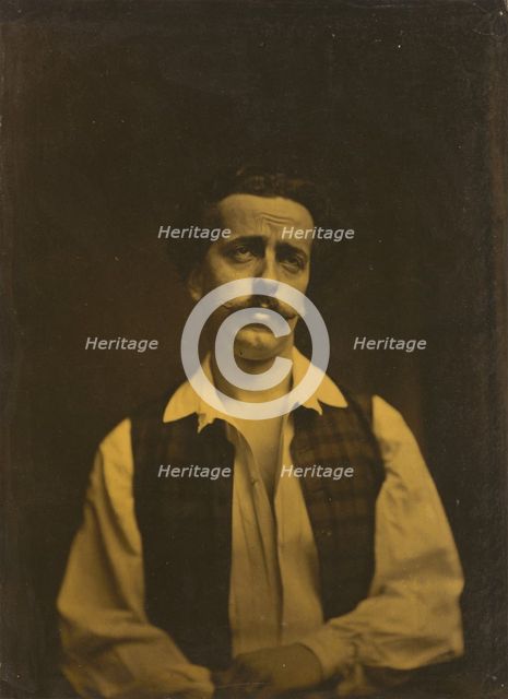 Painful recollection or painful thoughts, 1854-1856, printed 1862. Creator: Duchenne de Boulogne.