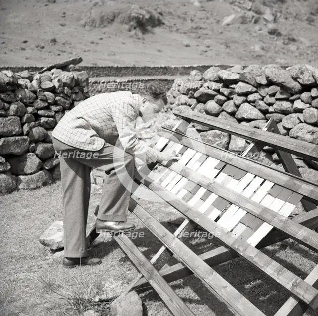 Paint testing, Seathwaite, Lake District, c1955. Creator: Arthur Charles Kirby Ware.