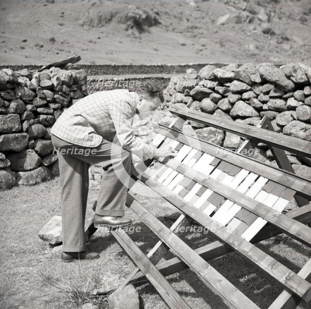 Paint testing, Seathwaite, Lake District, c1955. Creator: Arthur Charles Kirby Ware.