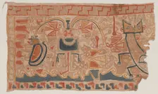 Painted Textile, c. A.D. 1000. Creator: Unknown