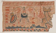 Painted Textile, c. A.D. 1000. Creator: Unknown