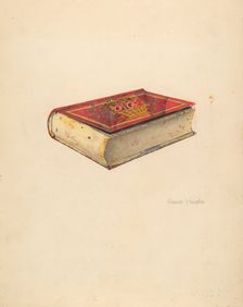 Painted Tin Trinket Box, c. 1939. Creator: Grace Halpin