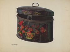 Painted Toleware Box, c. 1938. Creator: Chris Makrenos