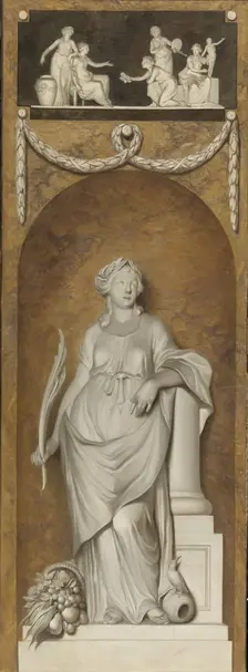 Painted Wall Hanging with Peace, 1786. Creator: Juriaan Andriessen