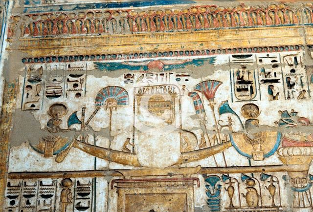 Painted wall relief, Temple of Rameses III, Medinet Habu, Egypt, 12th century BC. Artist: Unknown