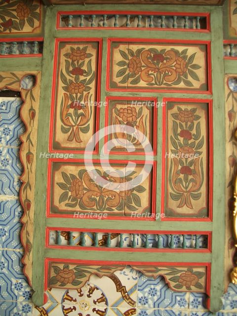 Painted wood interior, Dar Essid Museum, Sousse, Tunisia, 2009.  Creator: Amanda Waite.