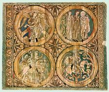 Painted wooden ceiling, Dädesjö Old Church, Småland, Sweden, (1928). Creator: Unknown