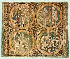 Painted wooden ceiling, Dädesjö Old Church, Småland, Sweden, (1928). Creator: Unknown