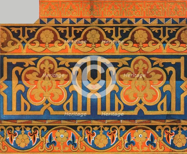 Painted wooden ceiling in the cathedral at Messina, Sicily, Italy, (1928). Creator: Unknown.